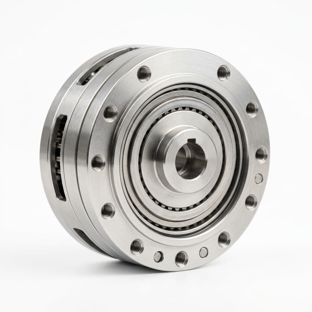 Exploded view of a precision robotic joint module components